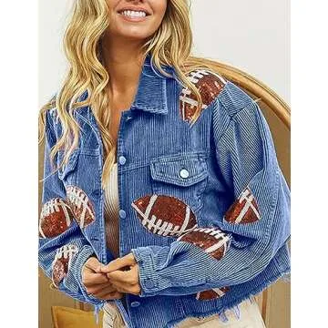 VAOYIU Women's Cropped Corduroy Jacket for Stylish Outings