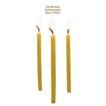 Beeswax Candle Works, 5-Inch Birthday Candles (Pack of 24) 100% USA Beeswax