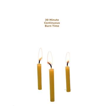 Beeswax Candle Works, 5-Inch Birthday Candles (Pack of 24) 100% USA Beeswax