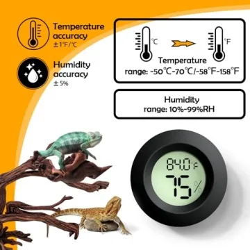 Top Reptile Thermometer and Humidity Gauge for Care