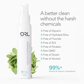 ORL Natural & Organic Toothpaste – Uniquely Formulated to Clean Your Mouth, Helps to Restore Your Mouth’s Natural Perfect pH - Fresh Mint