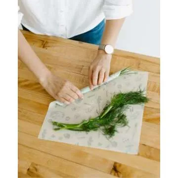 Abeego, The Original Beeswax Food Storage Wrap - Set of Three, 7" 10" and 13" Natural Square Sheets