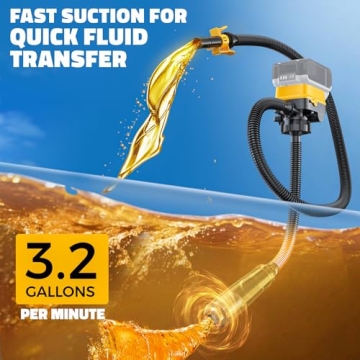DIYtoolifz Fuel Transfer Pump with Auto-Stop and Hose