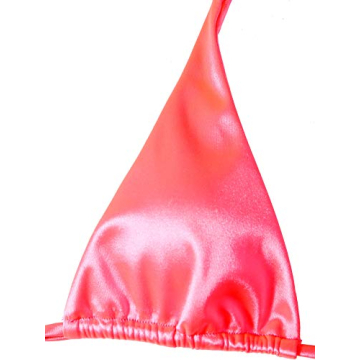 Neon Pink Metallic Halter Top Bikini for Women