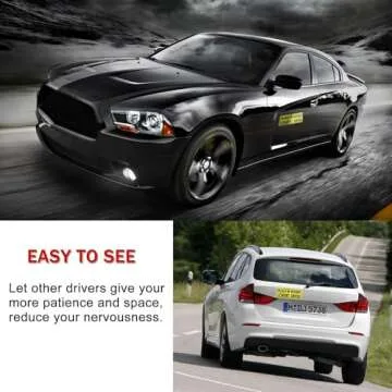 JUSTTOP 3pcs Student Driver Reflective Magnets for Cars