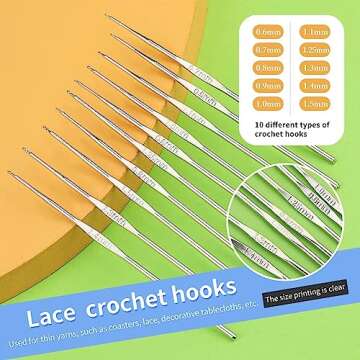 Mnuizu 85 Piece Crochet Kit, Crochet Hooks Yarn Set, Knitting Kit, Knitting Accessories Set,Includes Complete Crochet Accessories-Perfect Crochet Starter Kit for Adults