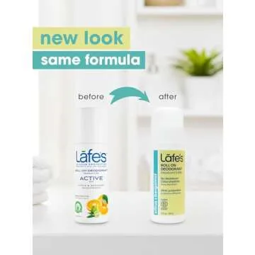 Lafe's Natural Deodorant | 3oz Roll-On Aluminum Free Natural Deodorant | Citrus & Bergamot | 3 Pack