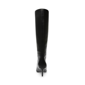 Steve Madden Lavan Knee High Boot Black Leather Women's Fashion