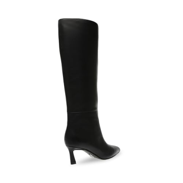 Steve Madden Lavan Knee High Boot Black Leather Women's Fashion