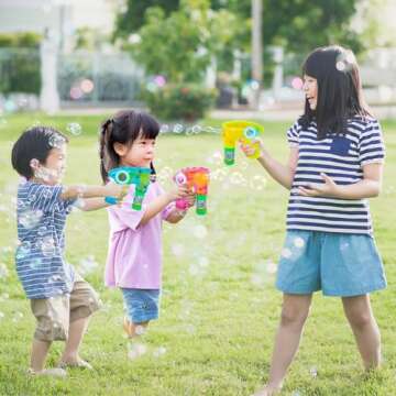 ArtCreativity Light Up Bubble Blaster Set for Kids
