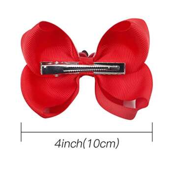 Valentine’s Day Hair Clips Hair Bow for Girls Hair Accessories TSFJ10 (4'' Pink Heart Set)