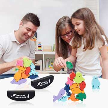 HahaGift Toddler Toys for 2-5 Year Old Boys, Ocean Toys Wooden Stacking Games for Boys Gifts for 2 3 4 Year Old Boys Girl Montessori Stem Boy Toys Birthday Toys for Kids Toddlers Age 2-4