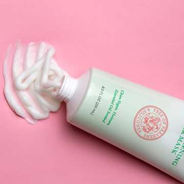 Camille Rose Rosemary Oil 5-Minute Deep Strengthening Hair Mask and Conditioner, with Natural Castor, Peppermint, and Rosemary Oils for Hair Growth & All Hair Types, 8.5 fl oz