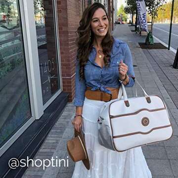 Delsey Luggage Chatelet Soft Air Weekender Duffel (Angora)