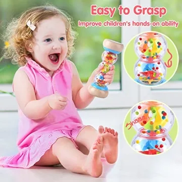 7-inch Wooden Rain Stick for Infants Sensory Play