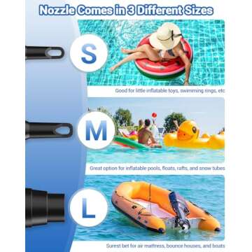 Dr.meter Air Pump for Inflatables, Rechargeable 4000mAh Battery Air Mattress Pump - Portable Quick-F...