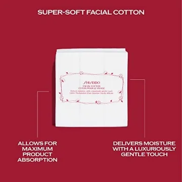 Luxurious Shiseido Facial Cotton Pads - 165 Soft Squares