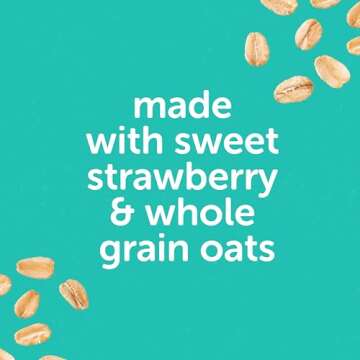 Beech-Nut Toddler Snacks Oaty Bars Granola Bars for Babies & Toddlers, Fruit & Whole Grain Strawberry Snack Bar, Gluten Free Toddler Snack, 6 Boxes (30 Individually Wrapped Bars)