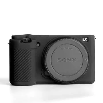 Pocoukate Camera Case for Sony ZV-E10 / ZV-E10L, Vlog Style Alpha ZV-E10 ZV-E10L Digital Camera Anti-Scratch Slim Fit Soft DSLR Camera Sleeve with Screen Protector (Black)