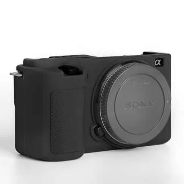 Pocoukate Camera Case for Sony ZV-E10 / ZV-E10L, Vlog Style Alpha ZV-E10 ZV-E10L Digital Camera Anti-Scratch Slim Fit Soft DSLR Camera Sleeve with Screen Protector (Black)