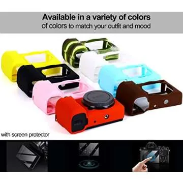Pocoukate Camera Case for Sony ZV-E10 / ZV-E10L, Vlog Style Alpha ZV-E10 ZV-E10L Digital Camera Anti-Scratch Slim Fit Soft DSLR Camera Sleeve with Screen Protector (Black)