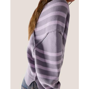 Stylish Stripe Off-Shoulder Sweater for Women
