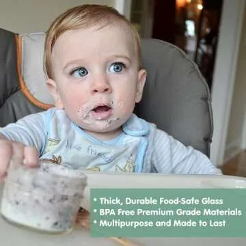 Sage Spoonfuls 12 Pack Glass Baby Food Jars 4oz With Lids