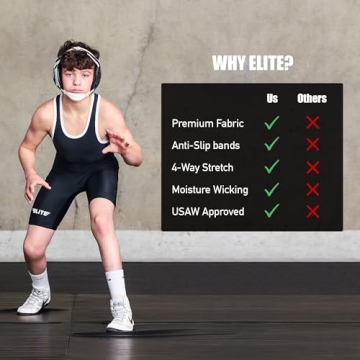 Elite Sports Kids Wrestling Singlet for Young Athletes