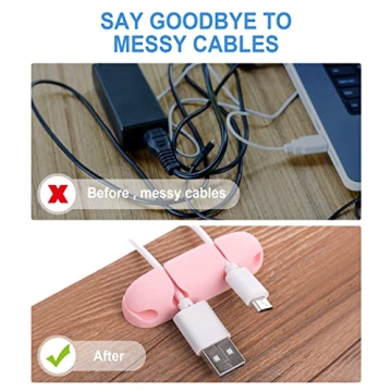 WLLHYF Cable Clips 3PCS Cord Wire Organizer for Home & Office