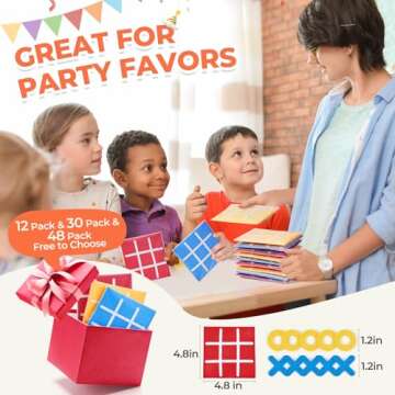 JoyCat Tic Tac Toe Strategic Board Game for Kids and Family,Birthday Party Favors,Classic Educationa...