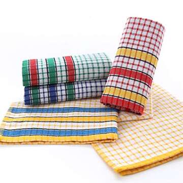 Gentlife Large Kitchen Dish Towels, 16 Inch x 26 Inch Bulk Absorbent Cotton Kitchen Towels, 4 Pack B...