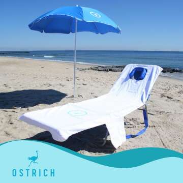 Ostrich Chaise Lounge Beach Chair for Adults