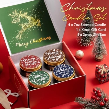 Christmas Candles Set Perfect for Holiday Gifting