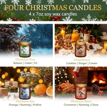 Christmas Candles Set Perfect for Holiday Gifting