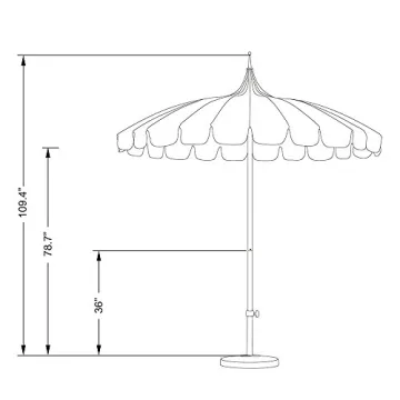 California Umbrella Pagoda Market Umbrella for Your Patio
