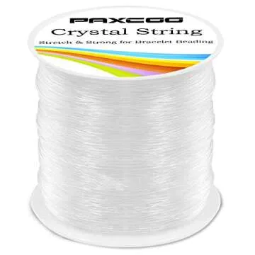 Paxcoo 0.8mm Elastic String, Stretchy Bracelet String Crystal String Bead Cord for Bracelet, Beading...