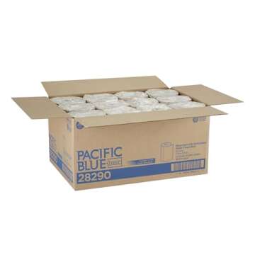 Pacific Blue Basic 2-Ply Recycled Perforated Paper Roll Towel by GP PRO (Georgia-Pacific), Brown, 28290, 250 Sheets Per Roll, 12 Rolls Per Case
