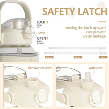 64oz Sturdy Glass Water Bottle - Stylish Hydration Solution