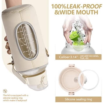 64oz Sturdy Glass Water Bottle - Stylish Hydration Solution