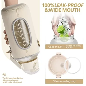 64oz Sturdy Glass Water Bottle - Stylish Hydration Solution