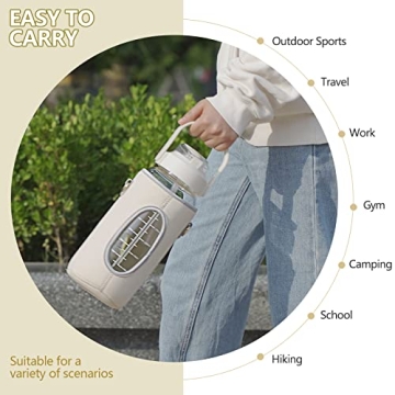 64oz Sturdy Glass Water Bottle - Stylish Hydration Solution