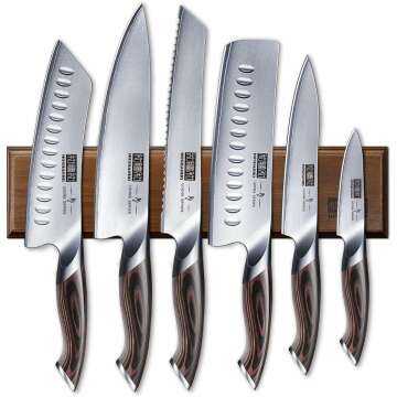 7 Inch Ultra Sharp Nakiri Knife Set | Ergonomic AUS-10 Steel Kitchen Knives