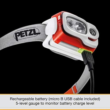 Petzl Swift RL Headlamp with 900 Lumens & Auto Brightness