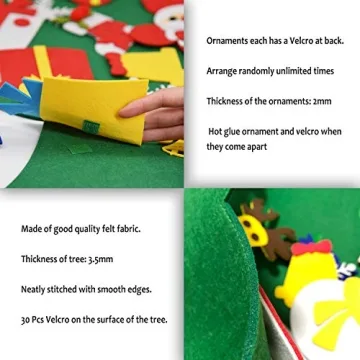 Fayoo DIY Felt Christmas Tree - Fun Holiday Decor for Kids