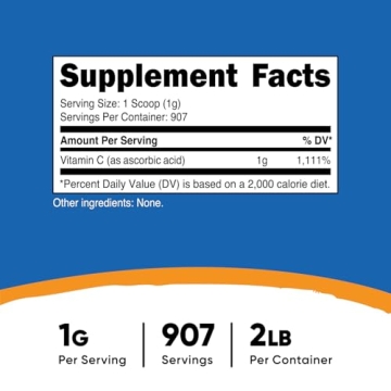 Nutricost Vitamin C Powder 2 LBS - Antioxidant Powerhouse and More