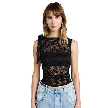 Lioness Women's Rendezvous Top - Elegant One-Shoulder Lace with Ruched Waist