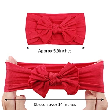choicbaby 20PCS Baby Girls Nylon Headbands for Newborns