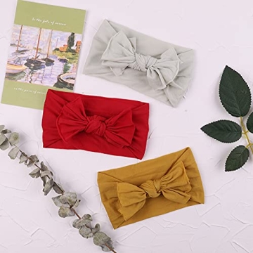 choicbaby 20PCS Baby Girls Nylon Headbands for Newborns