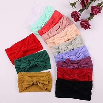choicbaby 20PCS Baby Girls Nylon Headbands for Newborns