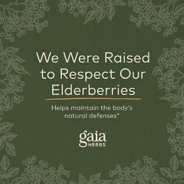 Gaia Herbs Black Elderberry Syrup for Immune Support